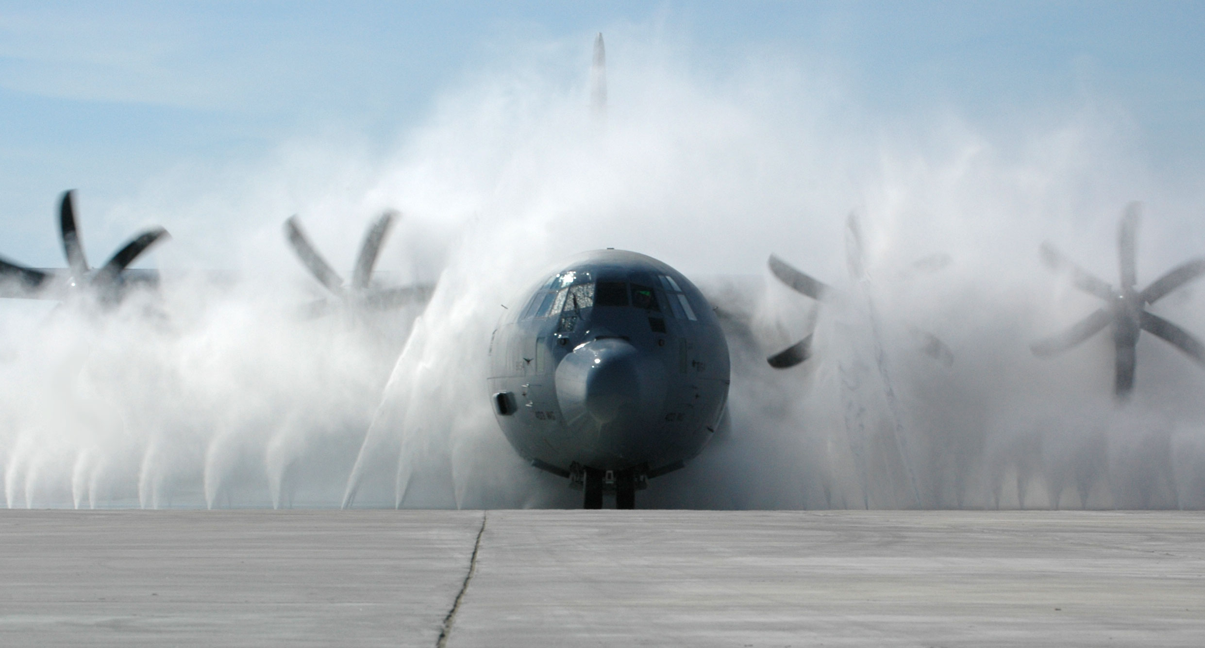 picture of aircraft being washed