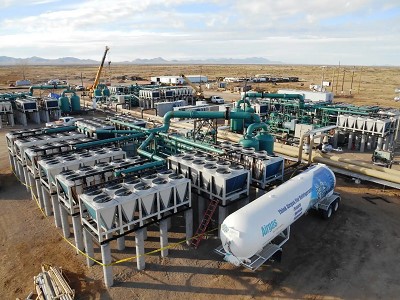 photo of a facility for generating geothermal power