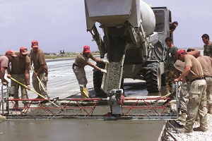 ERHS paving at Bagram