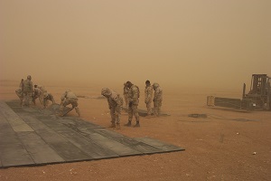 Working in a dust storm