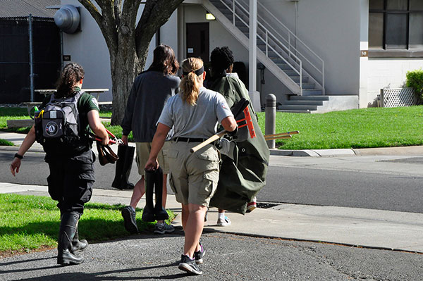 People walking