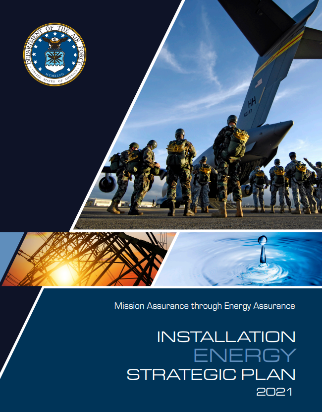 cover page for the Air Force Installation Energy Strategic Plan