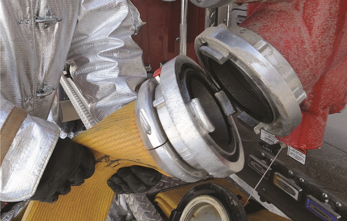 Preventing Releases Header - Photo of Firetruck Foam Testing System